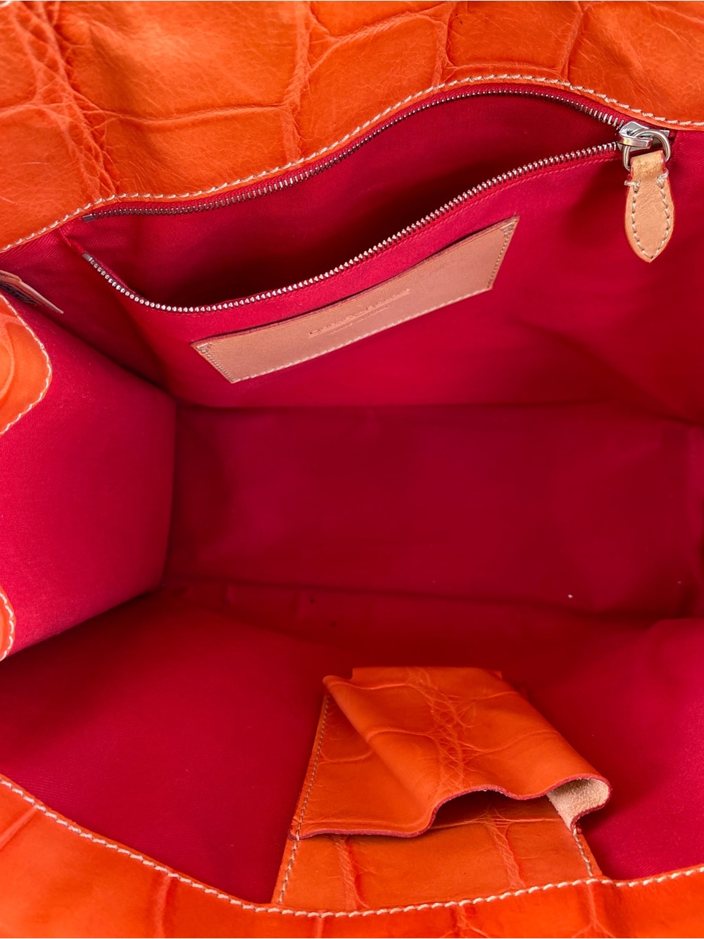 Dooney & Bourke Orange Crocodile Embossed Collector's Edition Rare Find, EUC - Picture 8 of 15